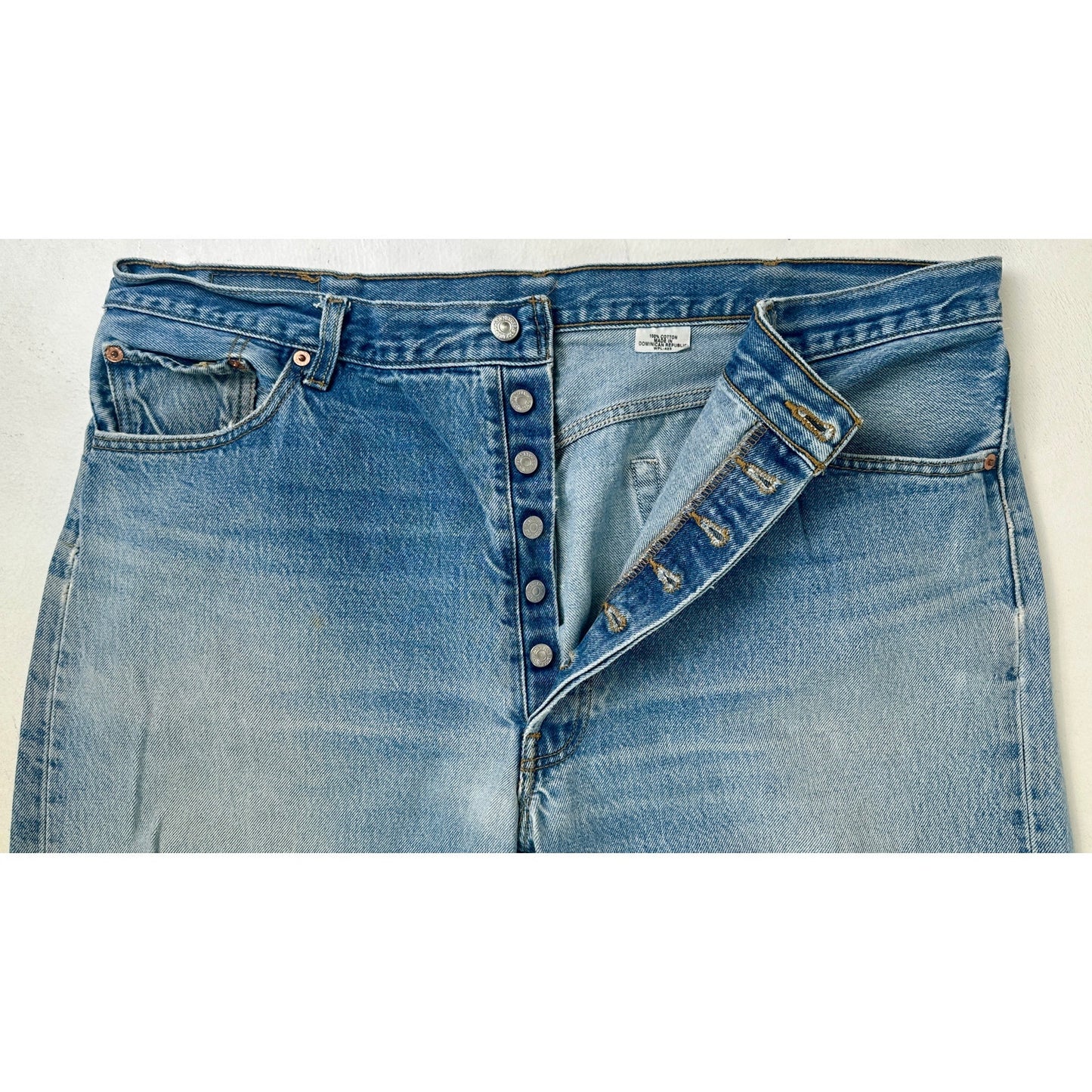 Vintage Levi's 501 Distressed Blue Jeans Men's Sz 42" x 35"