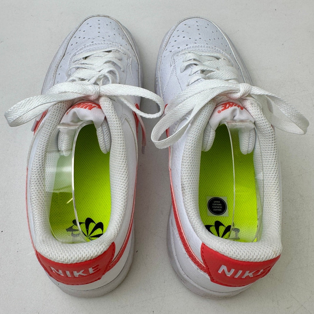 Nike Court Vision Low White / Sea Coral Sneakers Women's Sz 10.5