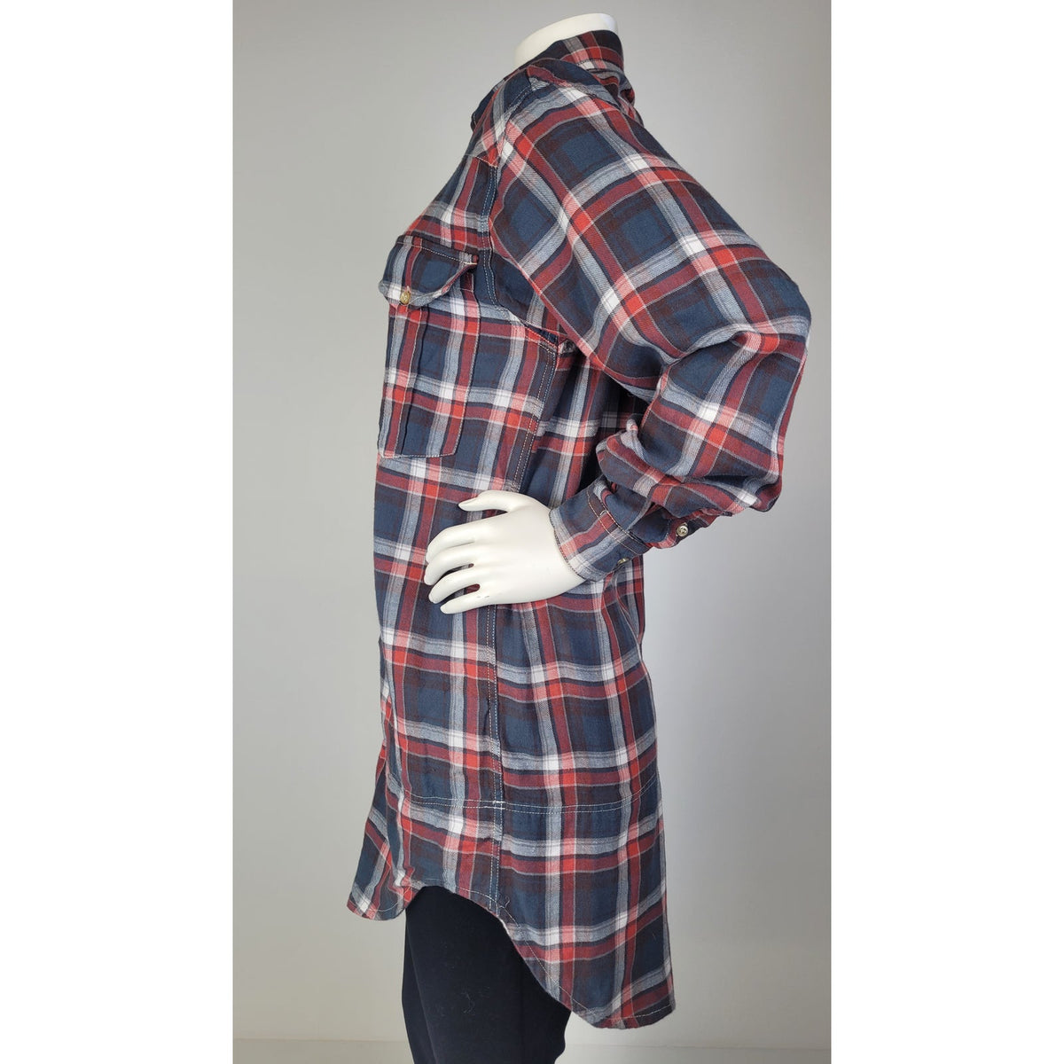 Isabel Marant Etoile Plaid Long Flannel Shirt Women's Sz 36 (US 4)