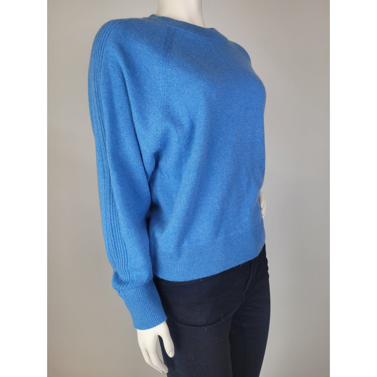 Kinross Cashmere 100% Cashmere Blue Pullover Sweater Women's Sz S