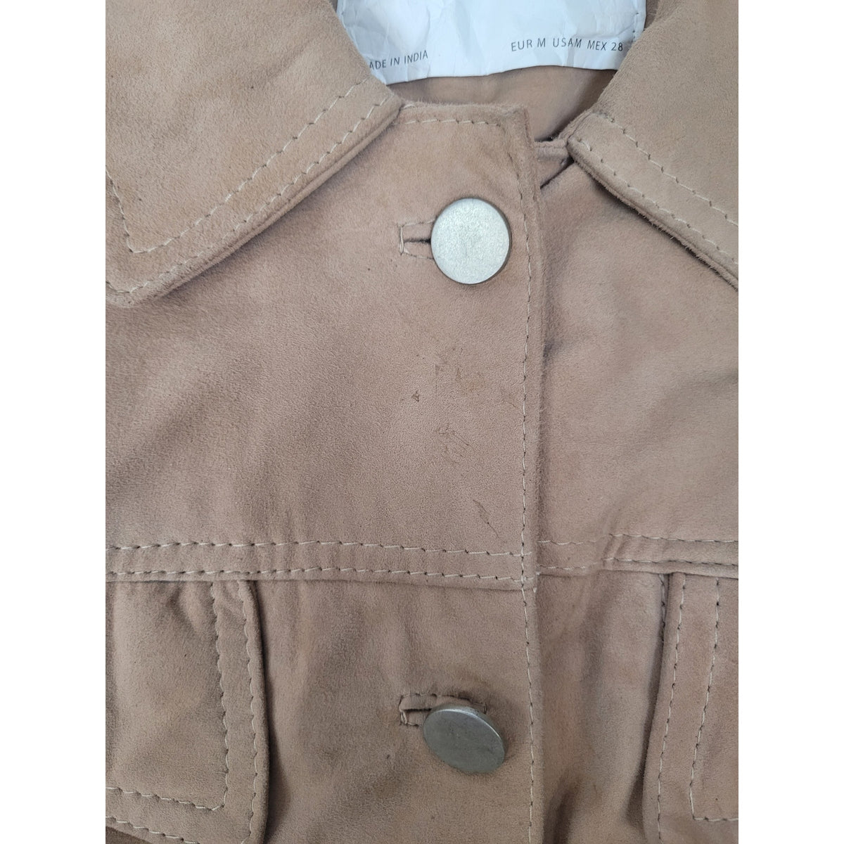 Zara Woman Outerwear Goat Leather Fringed Embroidered Beaded Western Jacket Sz M