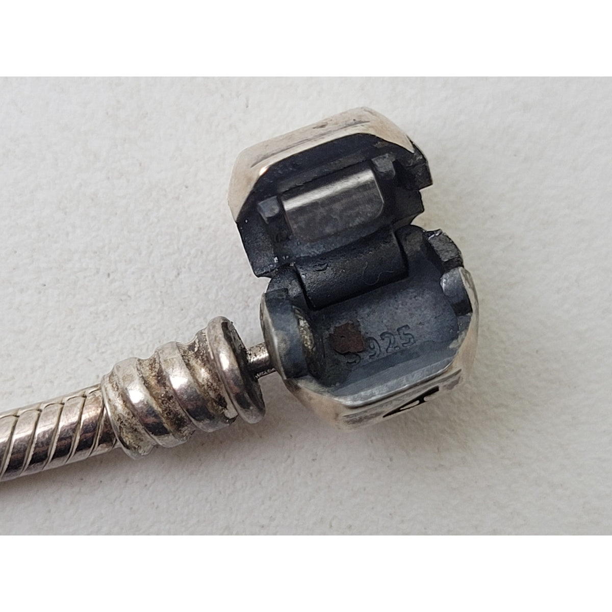 Pandora Sterling Silver Snake Chain w Barrel Clasp | 7.5"