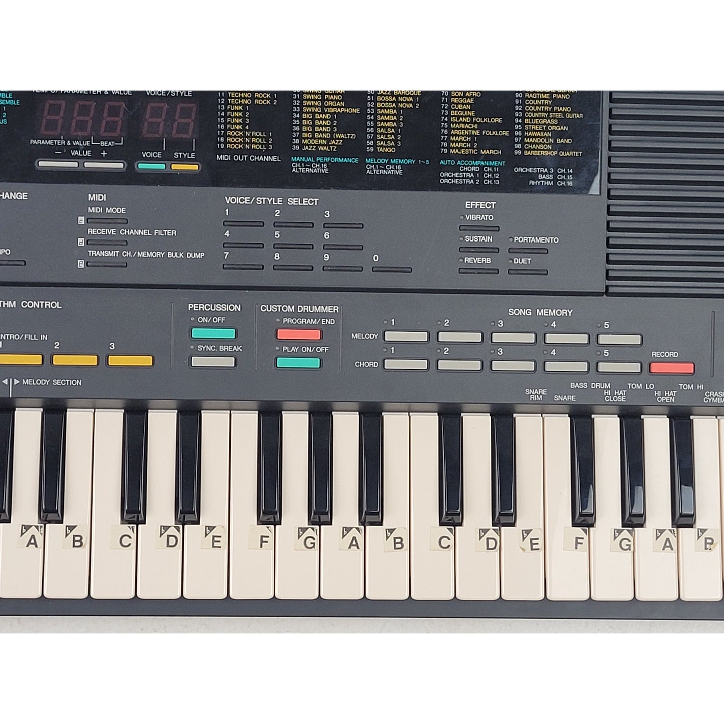VTG 1988 Yamaha PortaSound PSS-480 Electronic Keyboard in Box w Music | Working