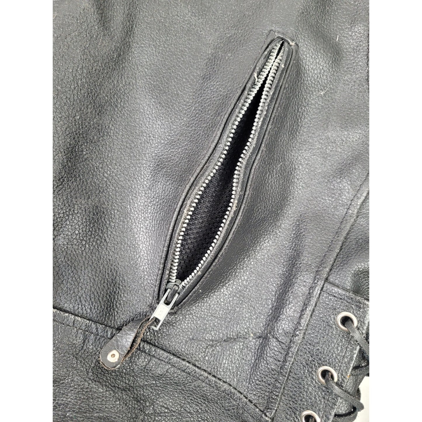 Quality Classic Belted Leather Motorcycle Jacket Biker Punk Style Men's Sz L