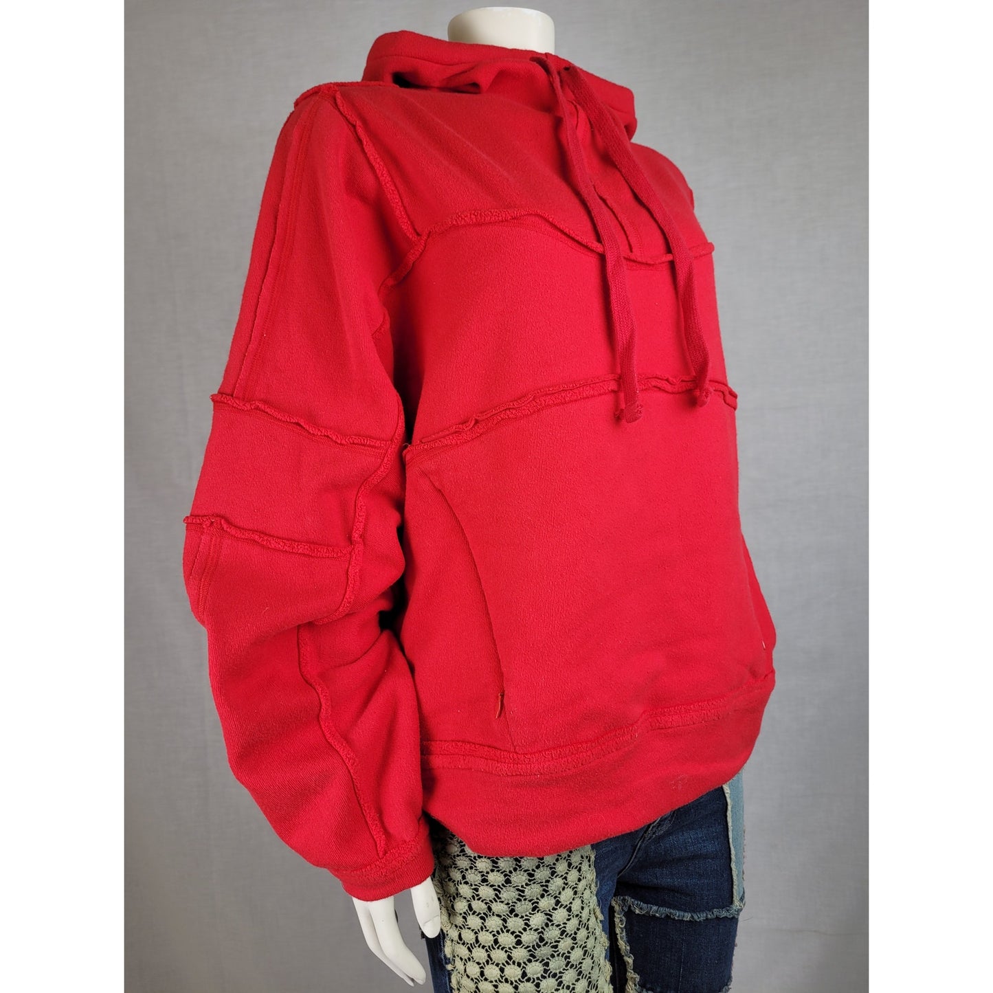 Alo Yoga Red Dimension Hoodie Sweatshirt Athleisure Women's Sz M