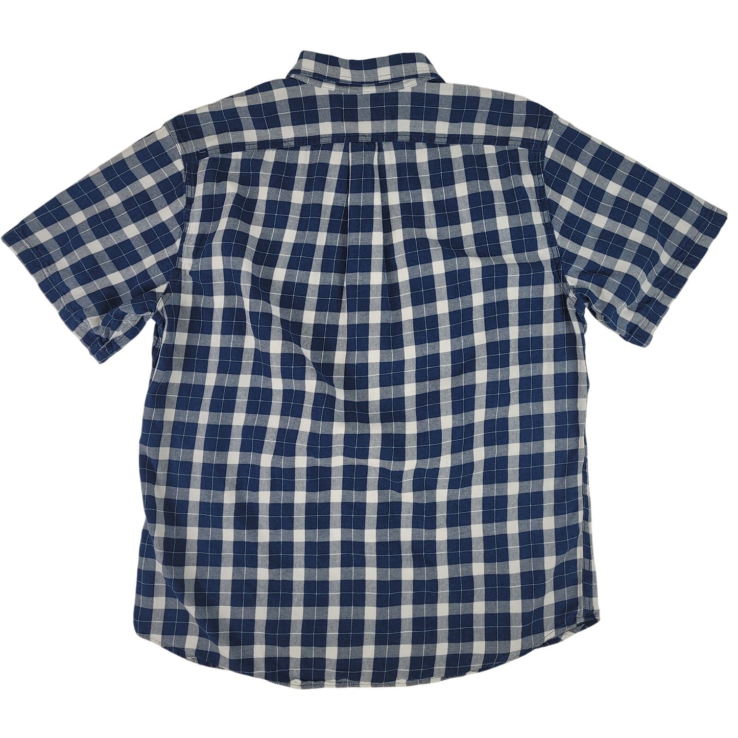 Short Sleeve Alaskan Guide Shirt | Blue & White Plaid | Men's Sz L