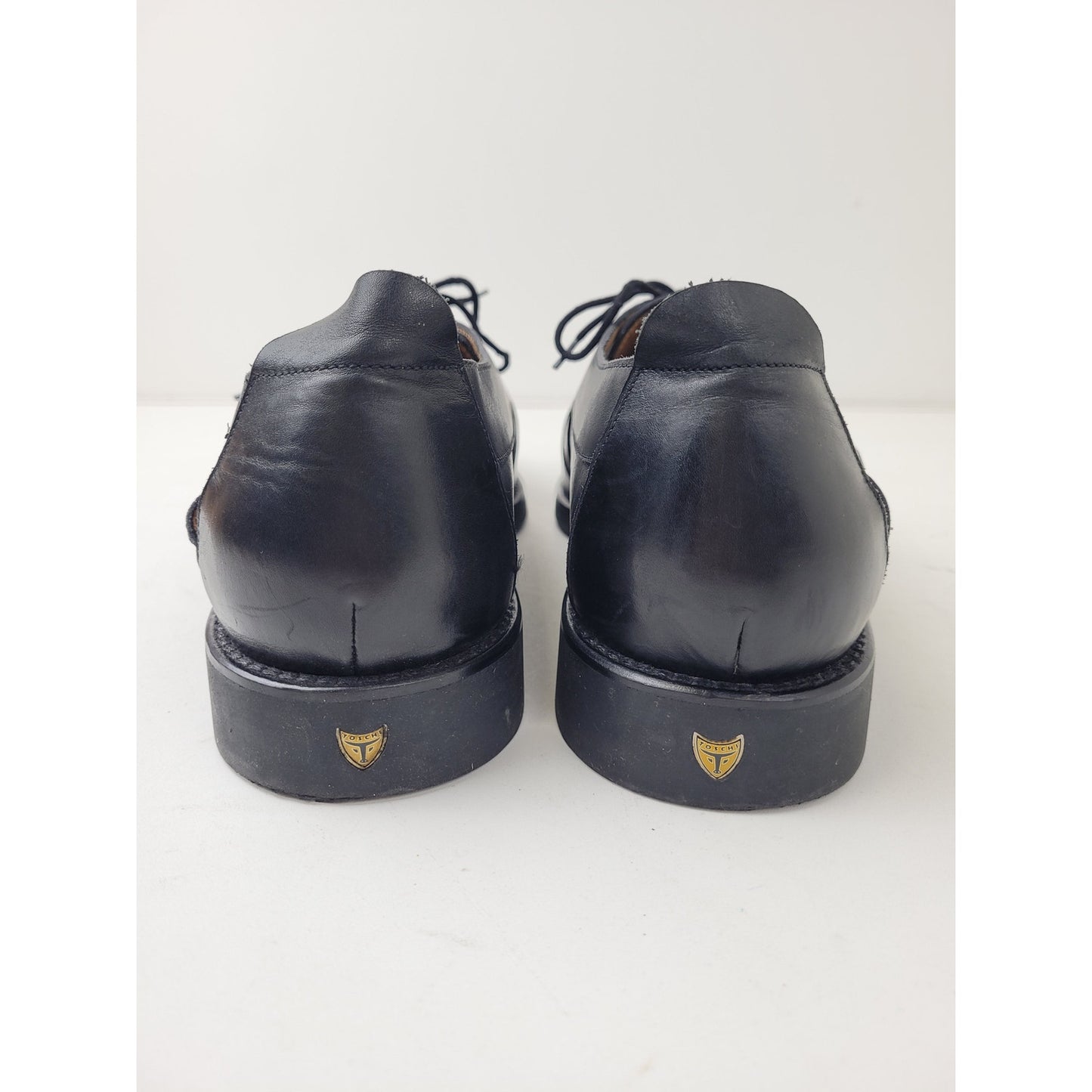 Toschi Luxury Black Leather Open Cutout Shoes Made in Italy Sz 9.5