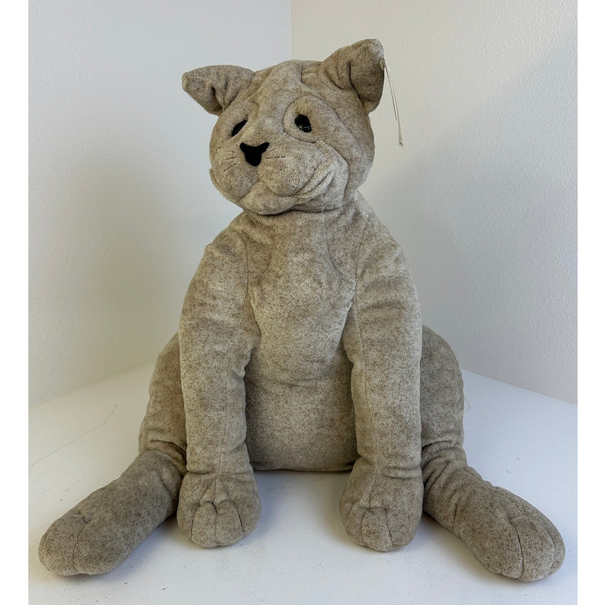 Vintage 2003 Cuddly Quarry Critters Cookie Cat Plush 15" Second Nature Design