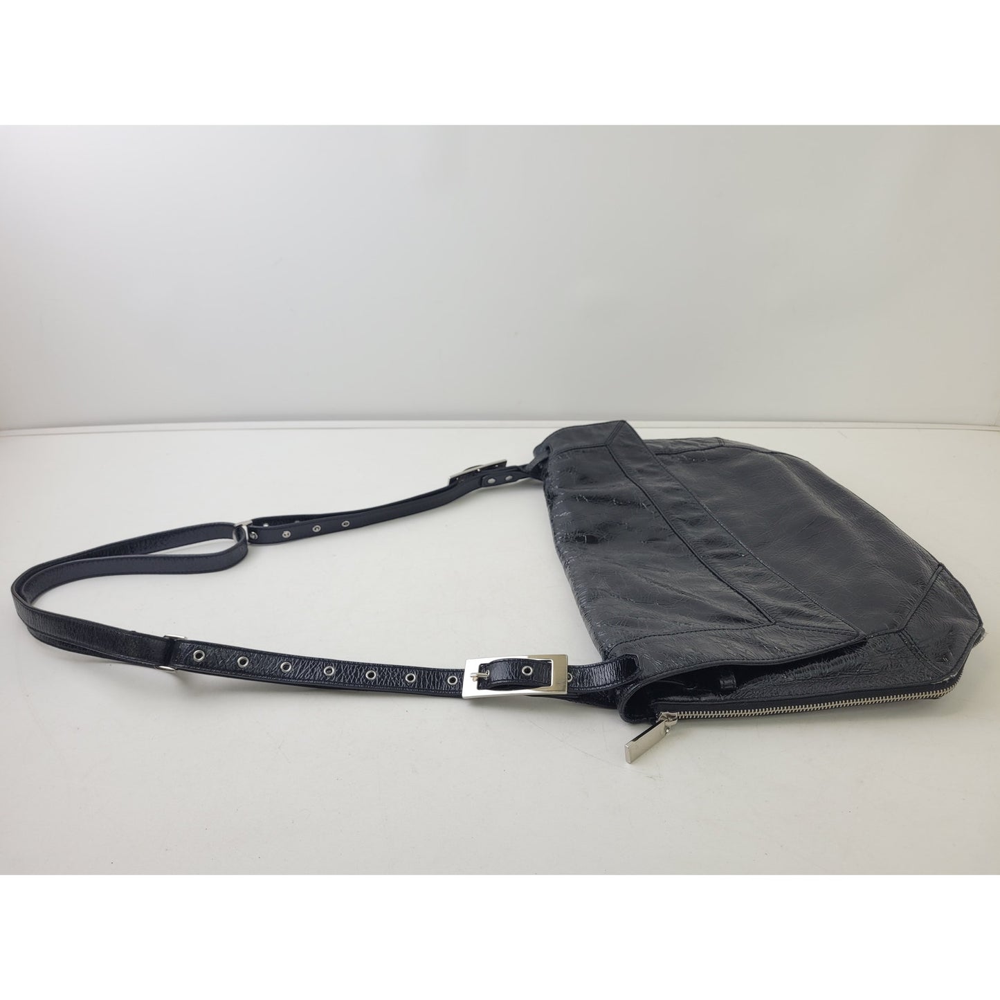 Kooba Patent Leather Crossbody Bag Satchel Y2K Meets 80s Style