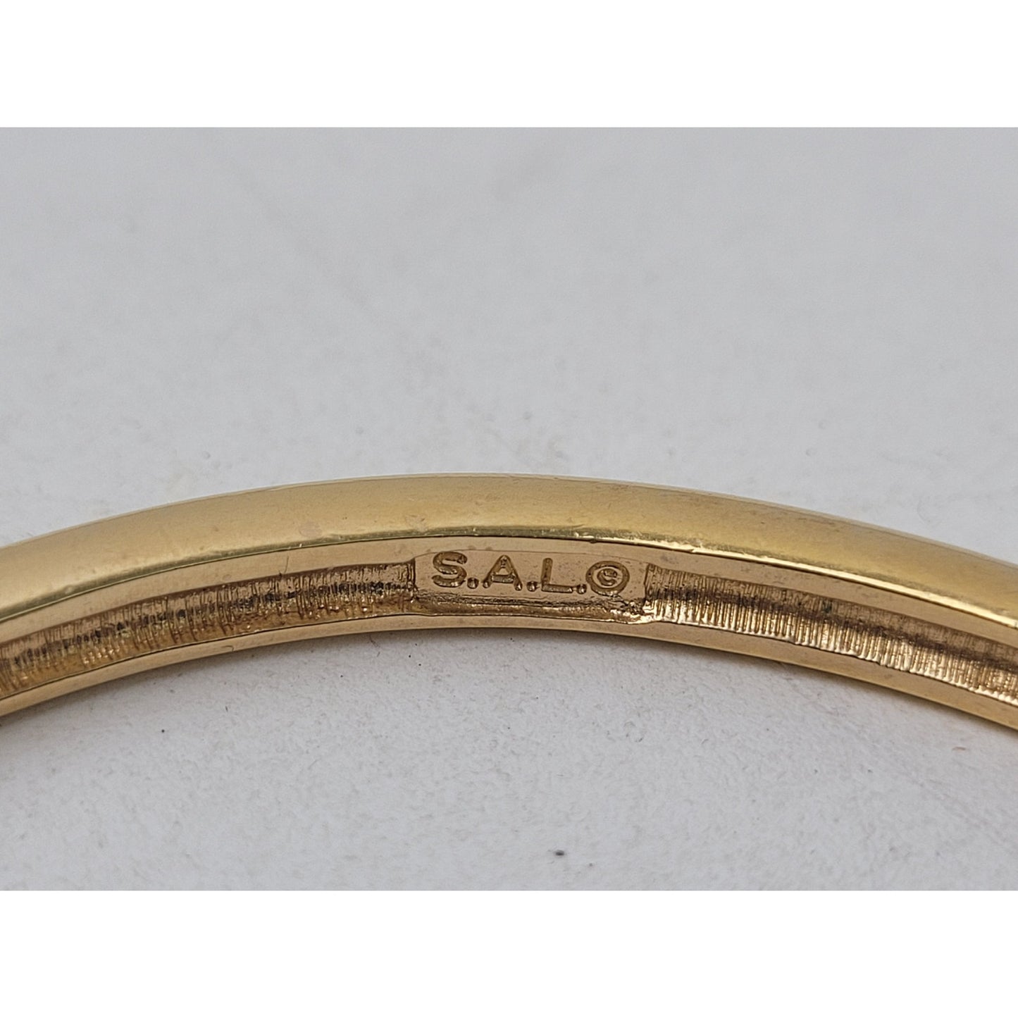Swarovski Red & Clear Rhinestone Gold-Tone Hinged Bracelet Signed | 6.5 Inches