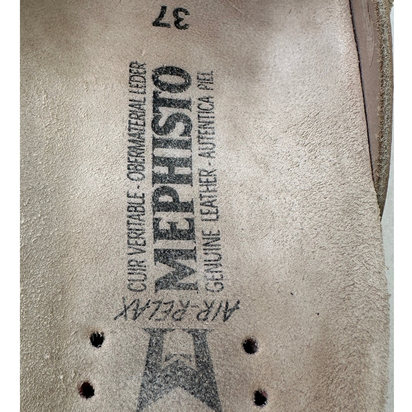 Mephisto Helen Mix Gold Flash Leather Thong Sandals Women's Sz 37