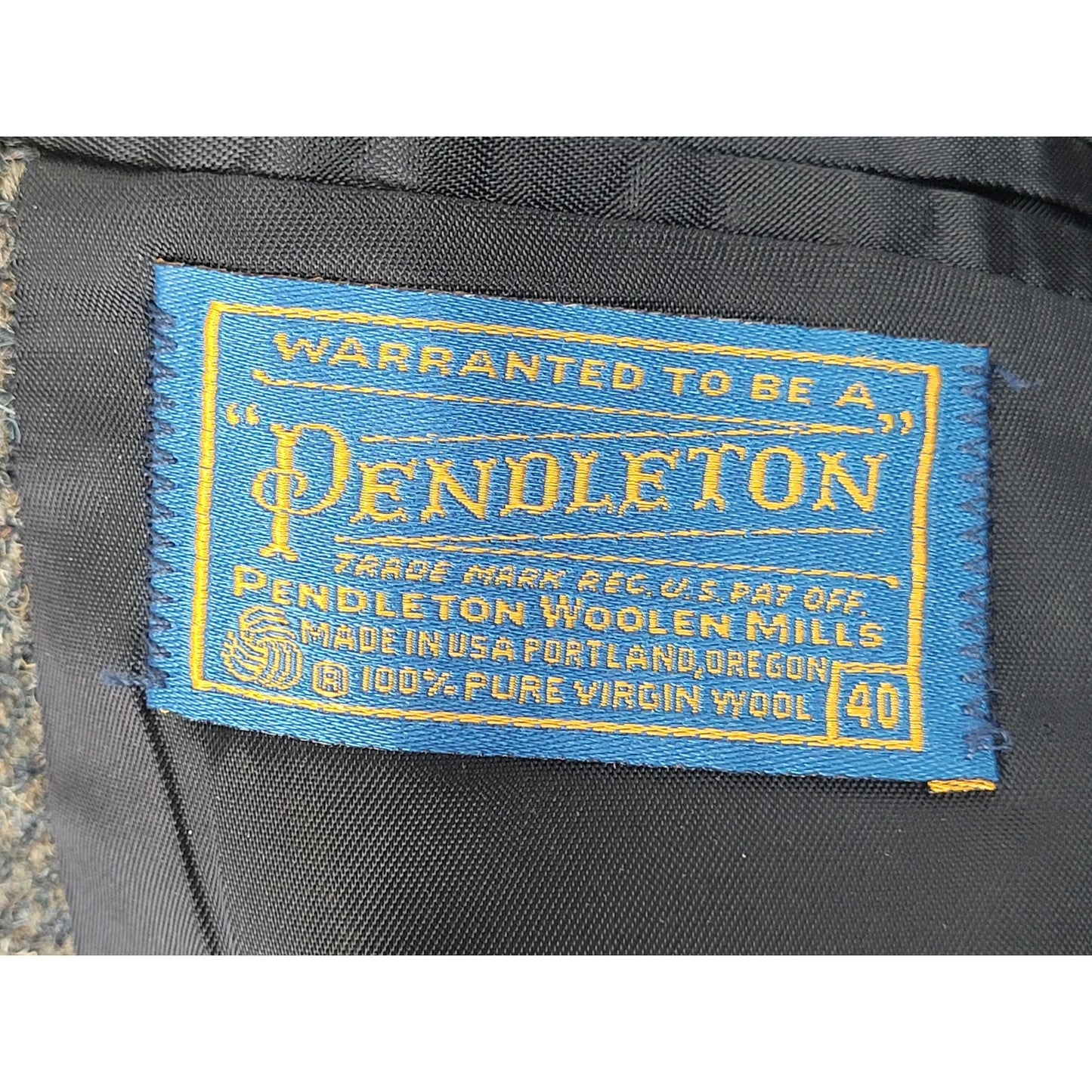 Vintage Pendleton Western Wool Blazer w Elbow Patches Men's Sz 40