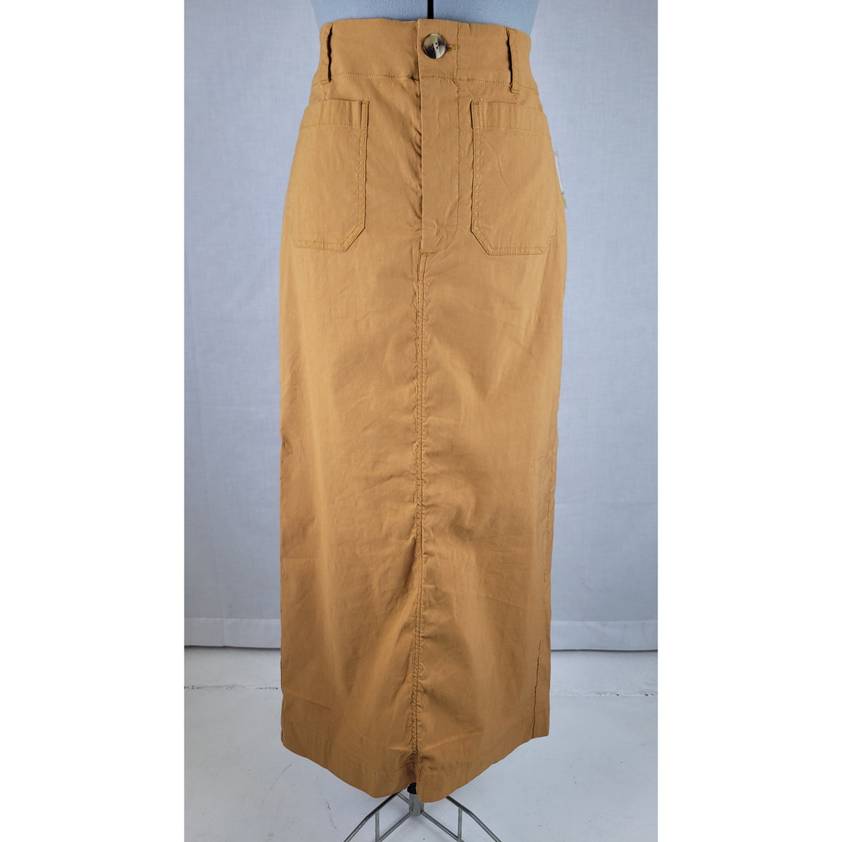 Anthropologie Maeve Colette Linen Stretch Maxi Skirt Sz M