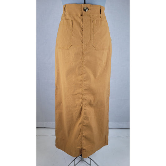 Anthropologie Maeve Colette Linen Stretch Maxi Skirt Sz M