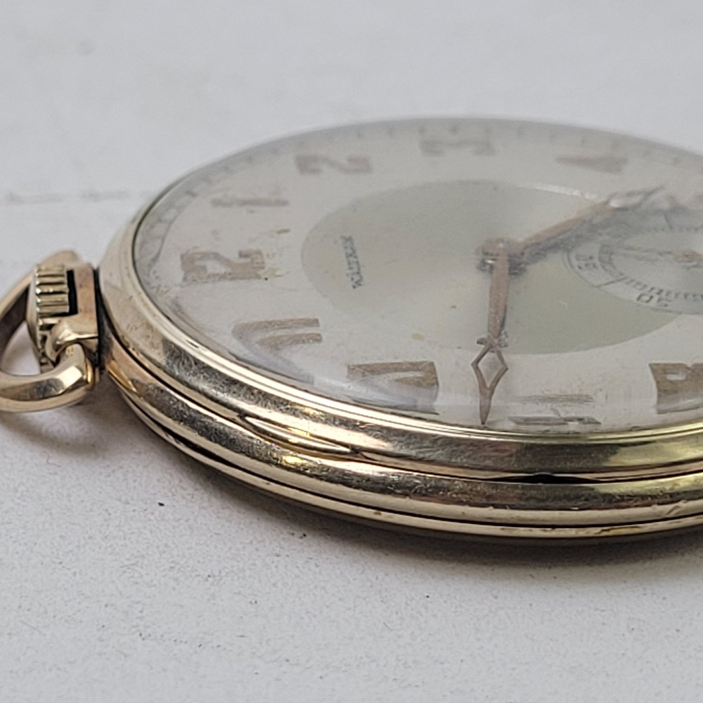 Vintage 1930s Waltham Pocket Watch 10K Gold Plated | Works