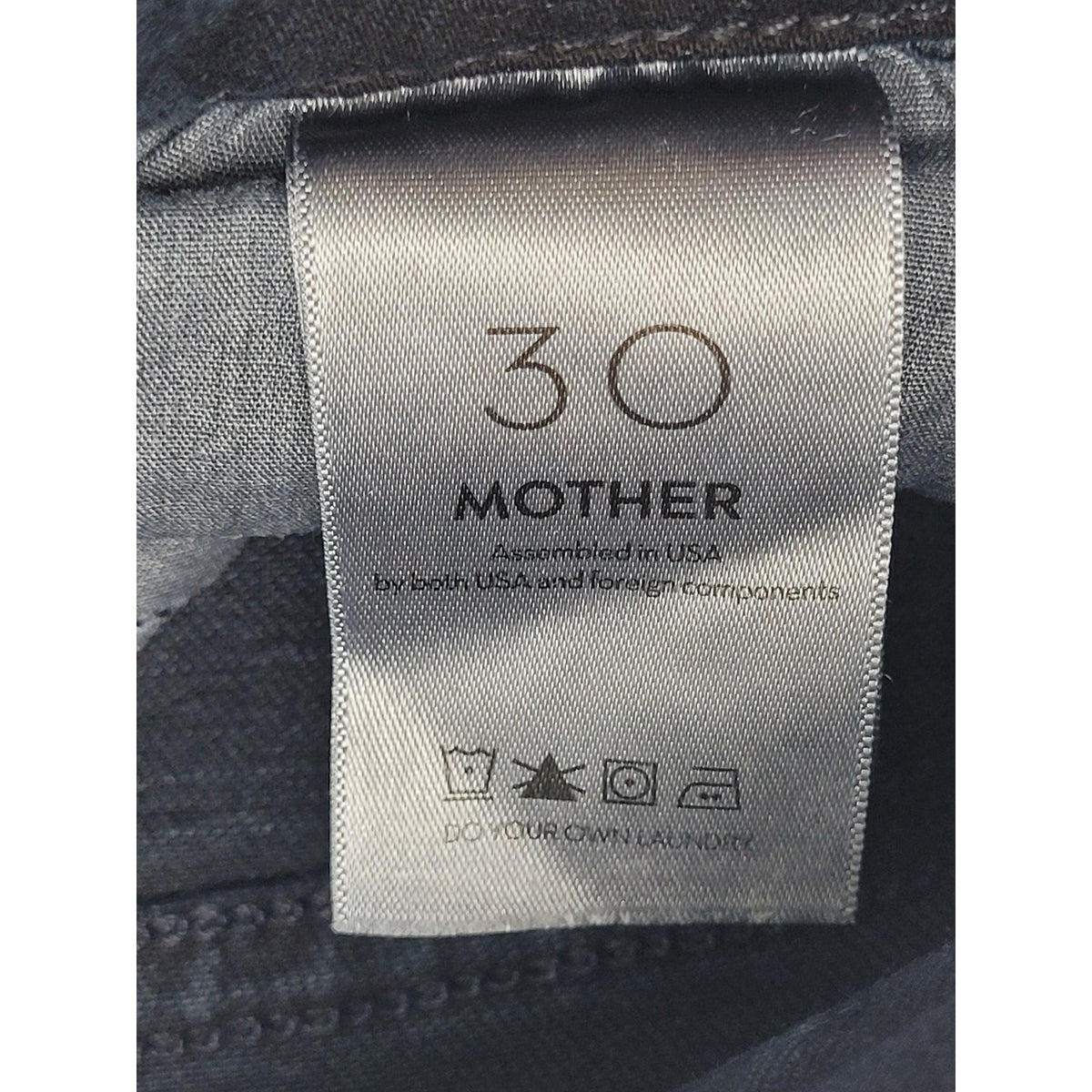 MOTHER The Stunner Zip Two Step Fray Dark Wash Skinny Jeans | Women's Sz 30