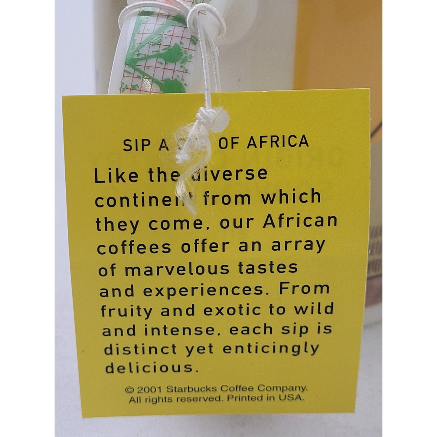 Vintage Starbucks Coffee 2001 Africa Mug Origin Country Souvenir 14 fl oz
