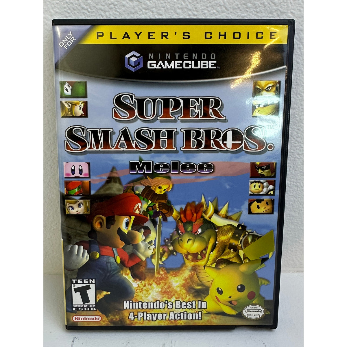 Super Smash Bros. Melee Nintendo GameCube, Player's Choice Case & Disc Untested