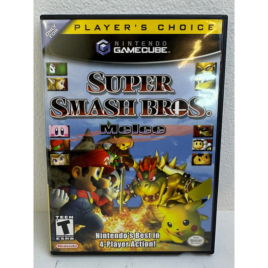 Super Smash Bros. Melee Nintendo GameCube, Player's Choice Case & Disc Untested