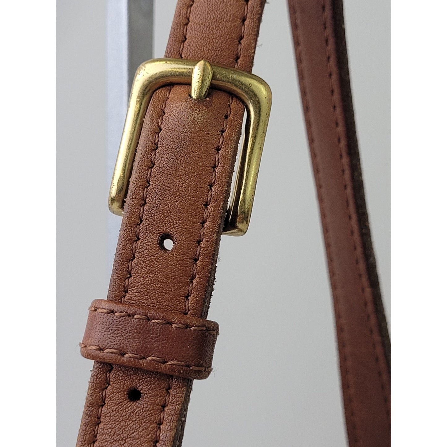 Vintage 90s Coach Companion Flap Crossbody Bag Brown Leather Made in USA