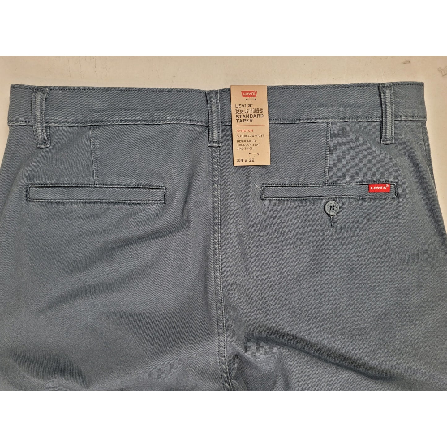 Levi's XX Chino Standard Taper Slate Blue Pants Men's Sz 34" x 32"