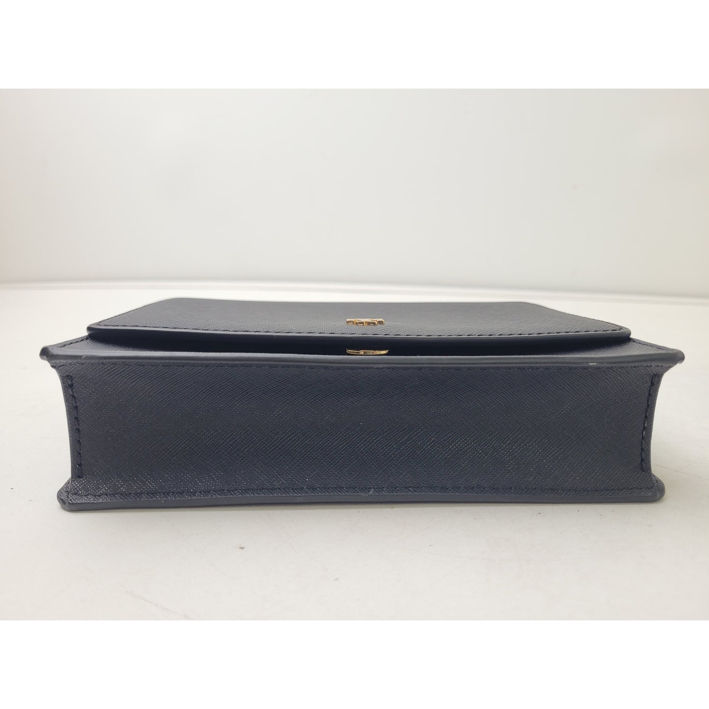 Tory Burch Emerson Flap Black Shoulder Crossbody Bag Gold Tone Hardware