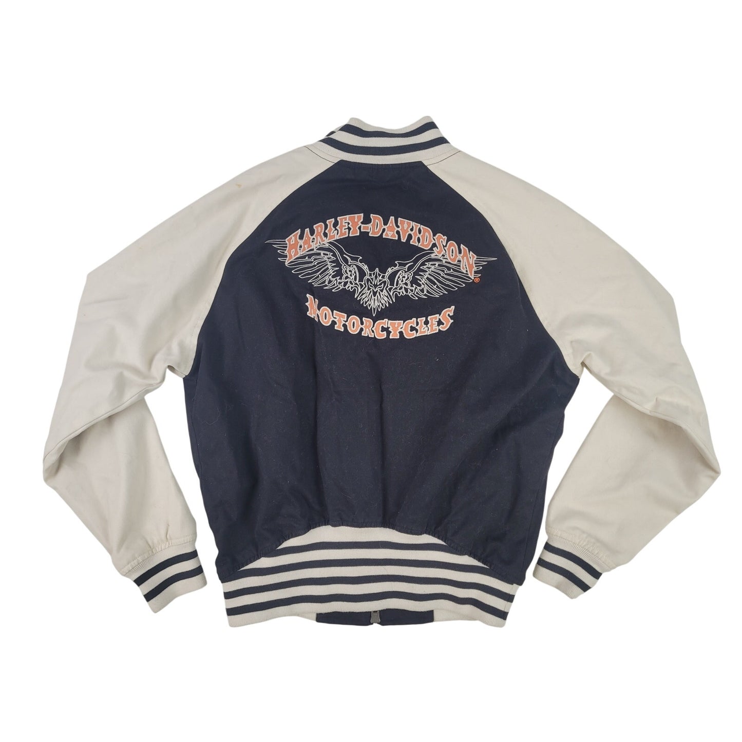VTG 2000s Harley Davidson Cotton Bomber Varsity Jacket Women's Sz M