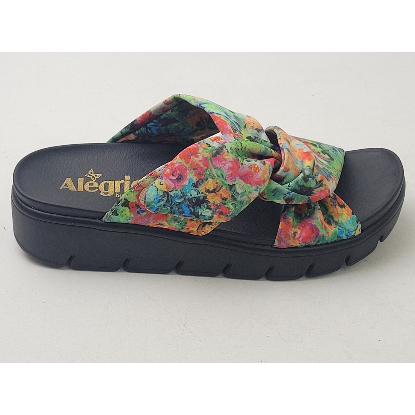 Alegria Mylee Sandal Colorful Floral & Black Women's Sz 36 (6)
