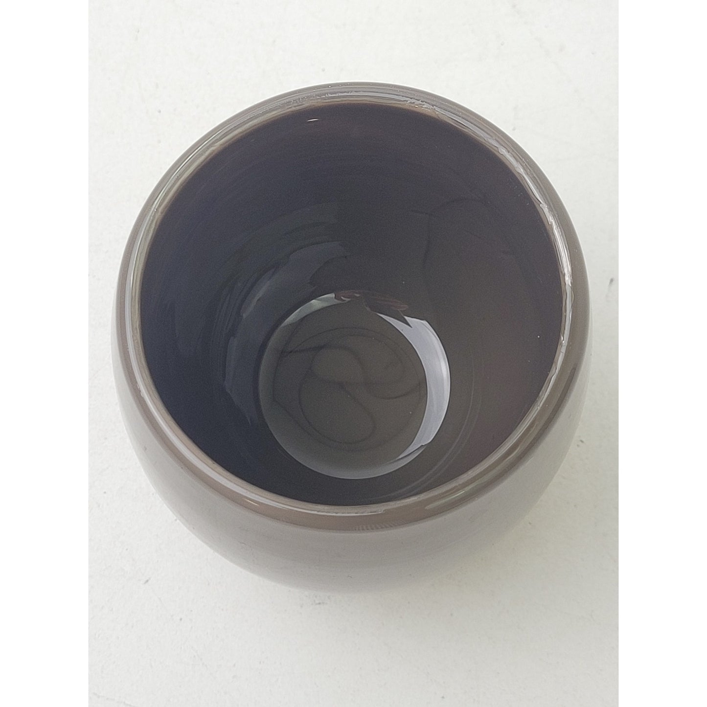 glassybaby Stormy Grey with a Hint of Mocha Handblown Glass Votive Holder