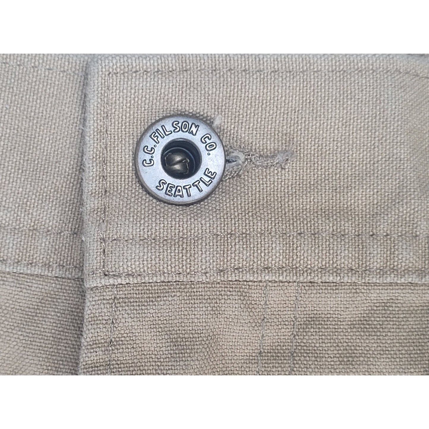 Filson Dry Tin Cloth 5-pocket Dark Tan Khaki Work Pants Men's Sz 36 X 34