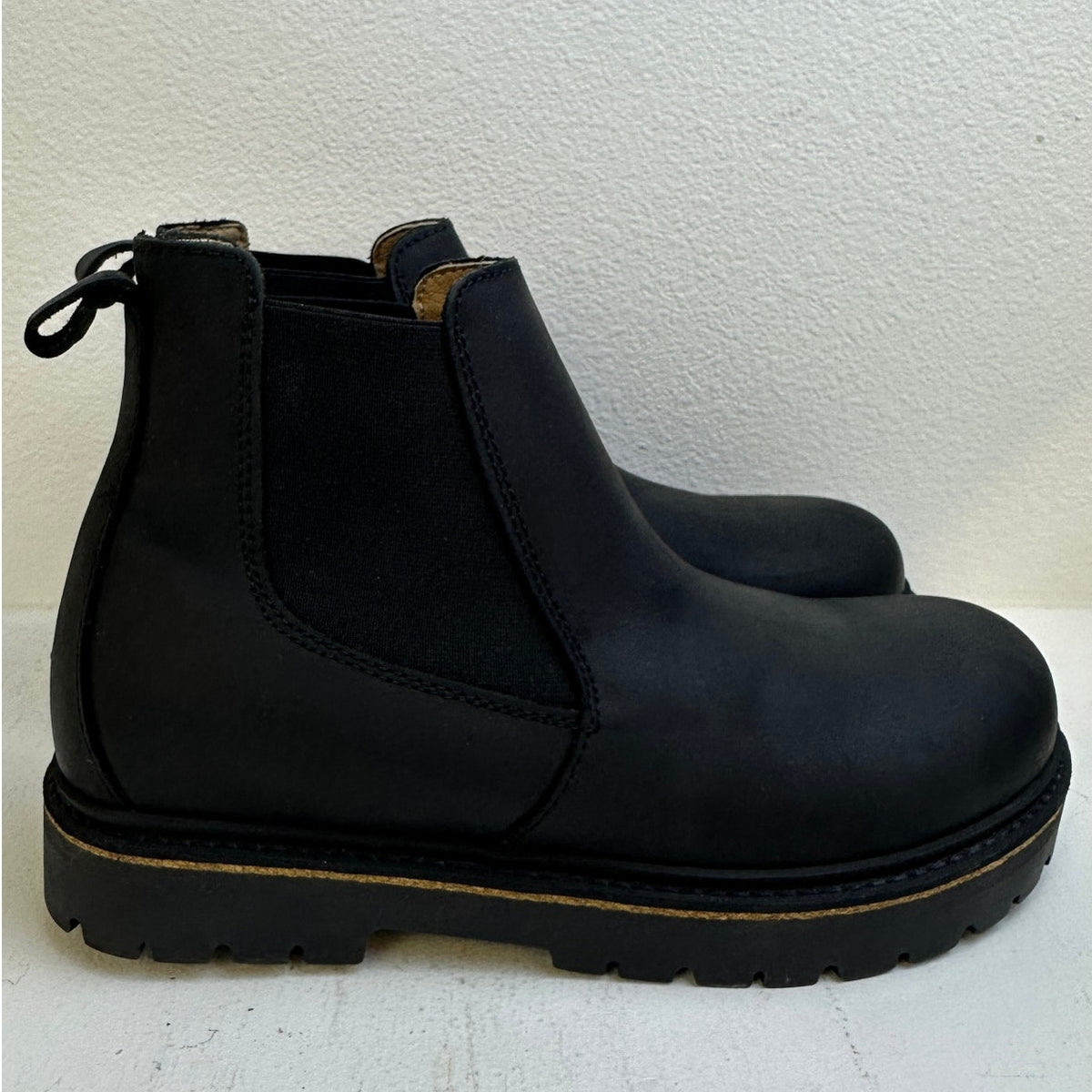 Birkenstock Stalon Black Oiled Nubuck Leather Chelsea Boots Women's Sz 6