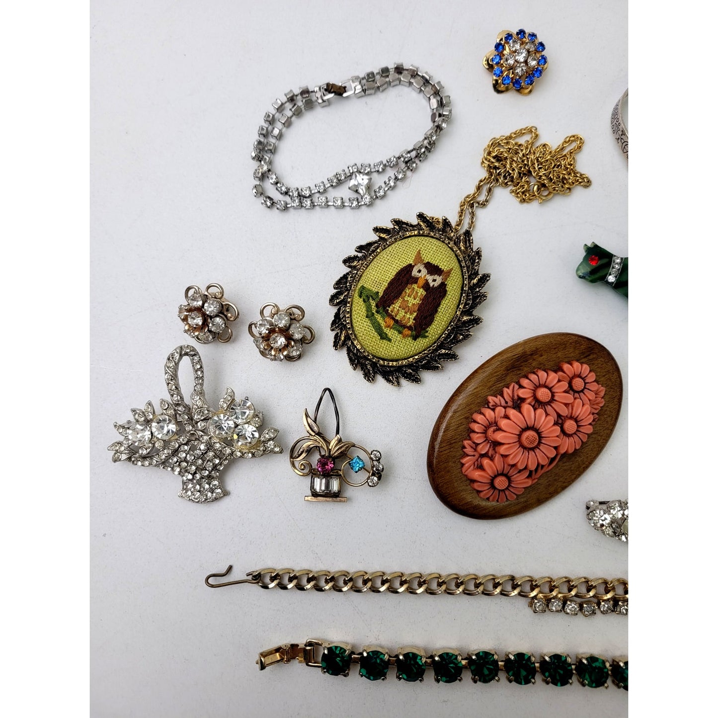 Vintage MCM Jewelry Lot of Pins Necklaces Bracelets Earrings
