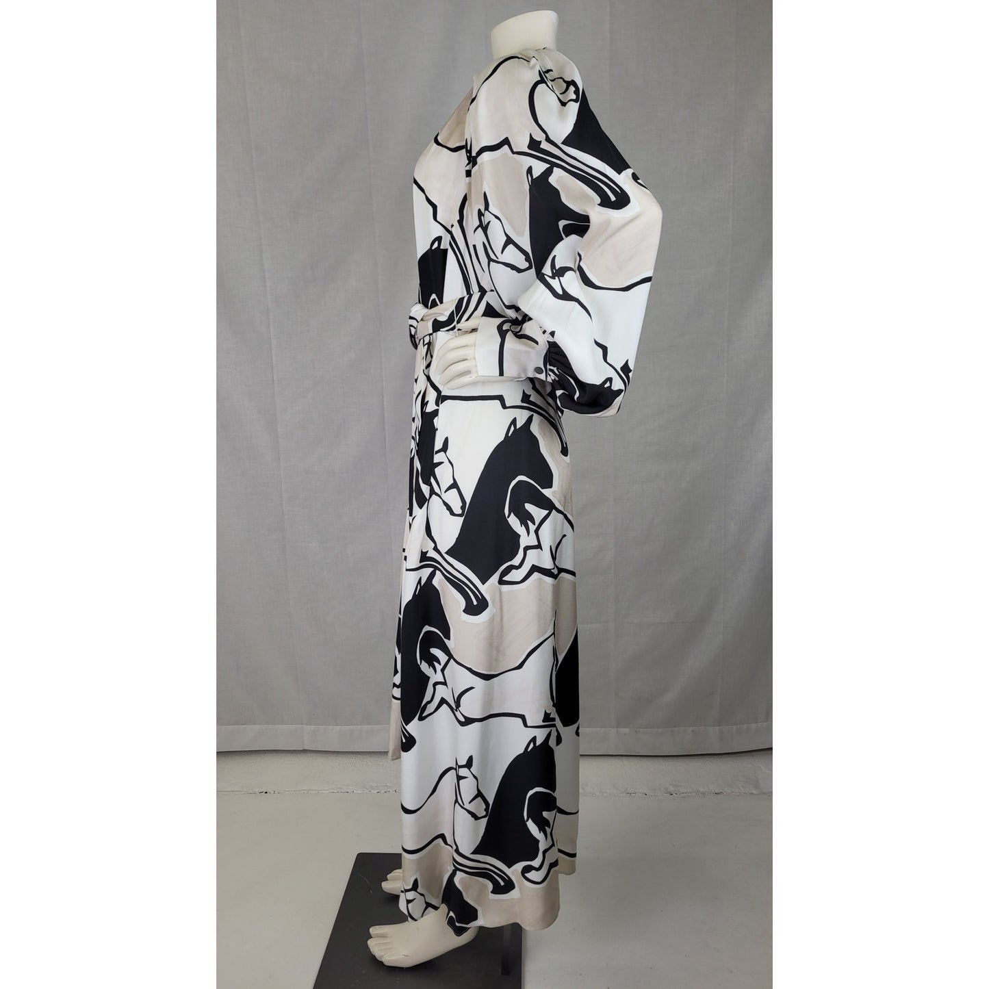 Ted Baker Sydnei Horse Print Long Sleeve Shirtdress Size 3 (M) EUC