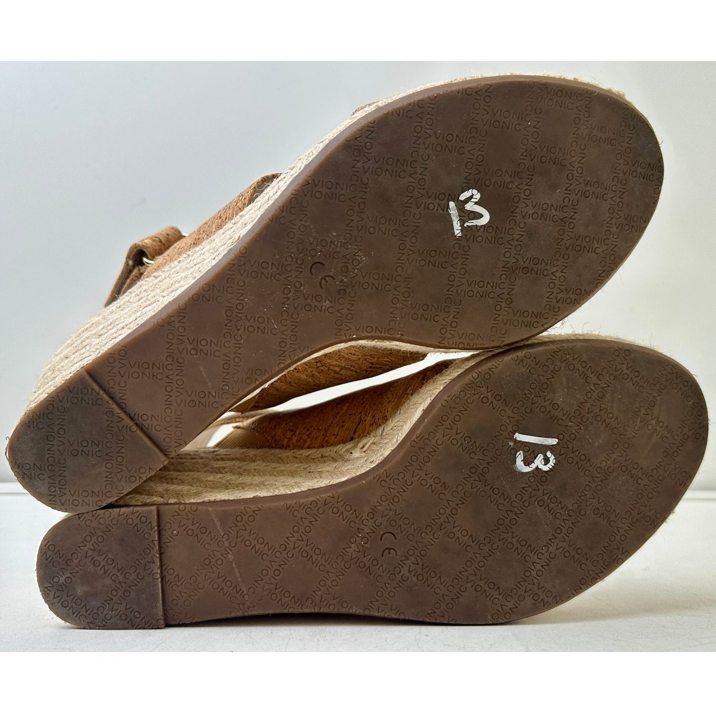 Vionic Brooke Cork Wedge Sandal Women's Sz 9