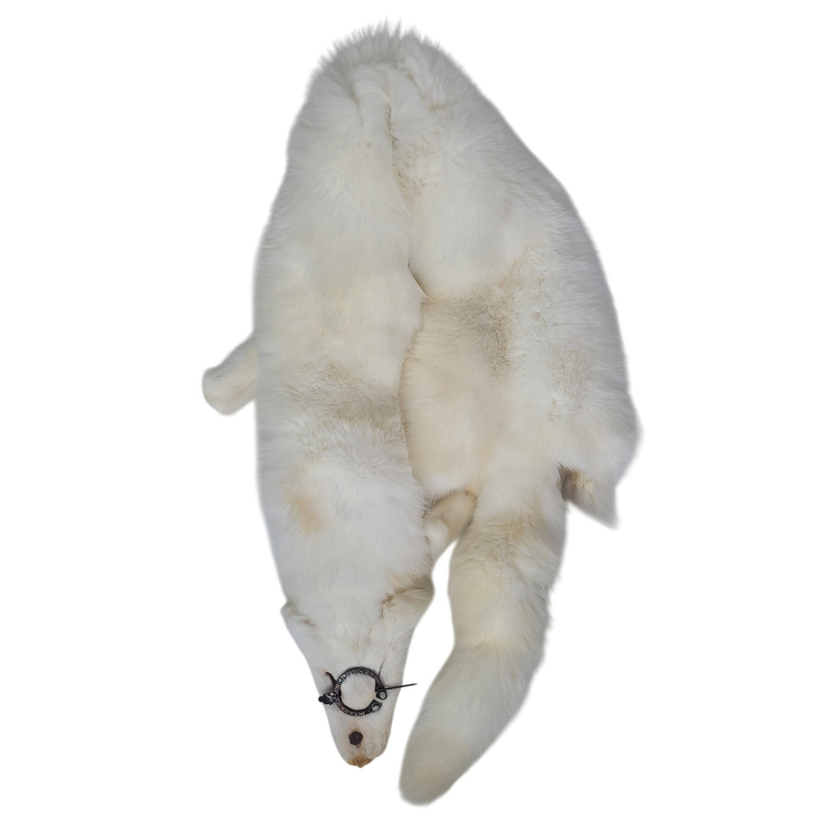 Vintage Winter White Fox Fur Stole Bridal Wrap 67" Long