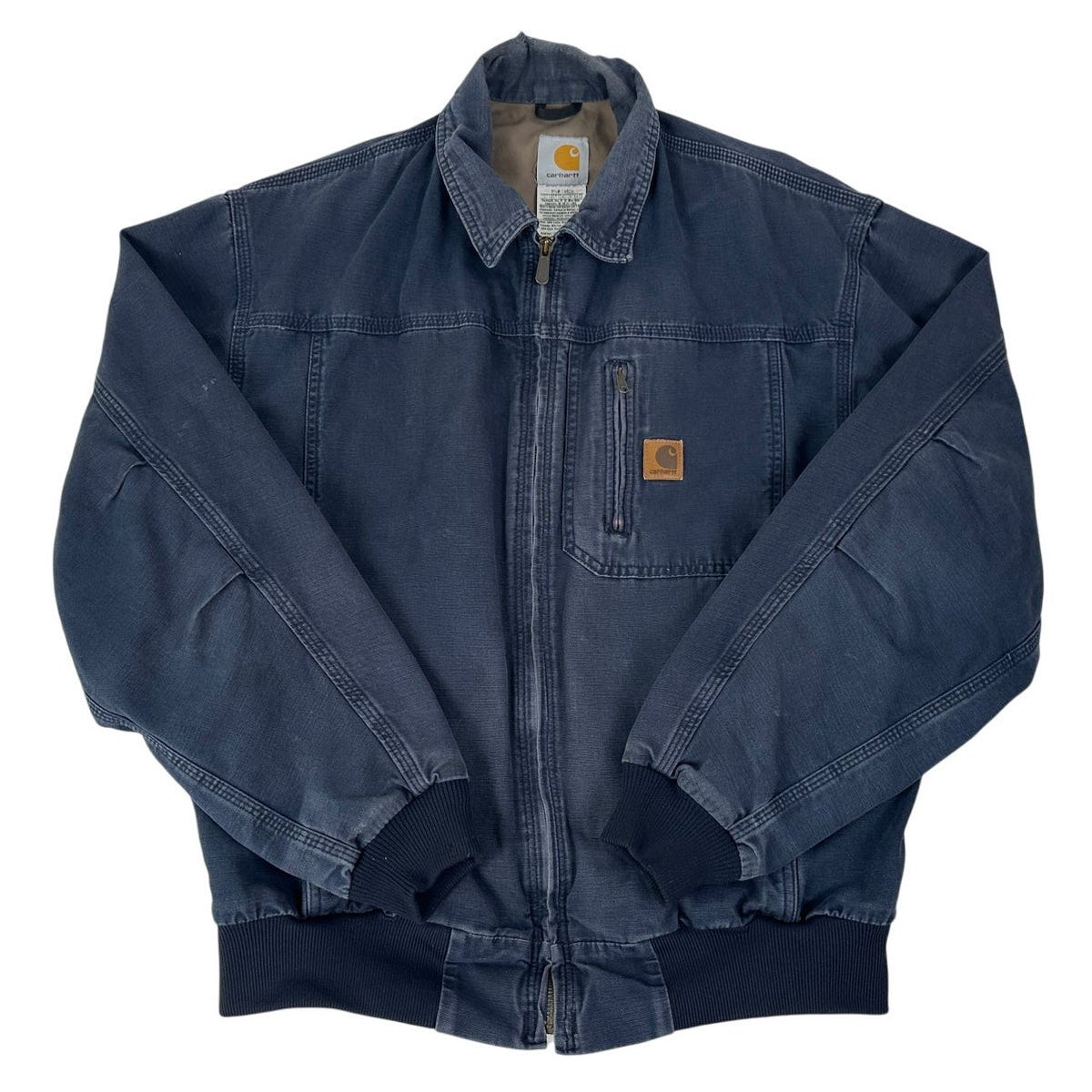 Carhartt J163 DNY Wylie Bomber Jacket Dark Navy Men's Sz Large