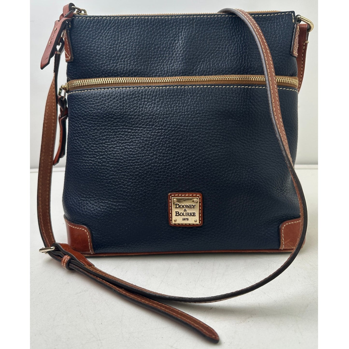 Dooney & Bourke Midnight Blue Pebble Grain Leather Crossbody Bag