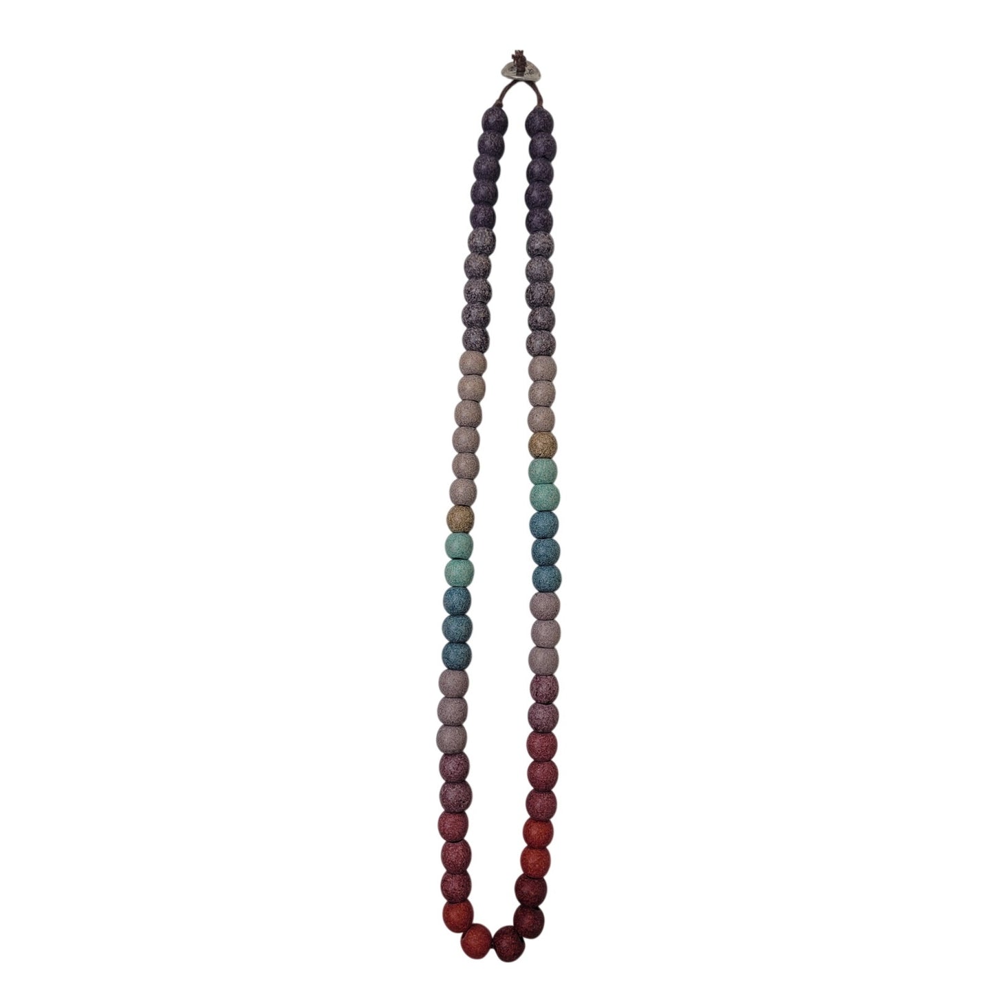 Athens Protasis Handmade Necklace w Ceramic or Clay Beads Ombre Design