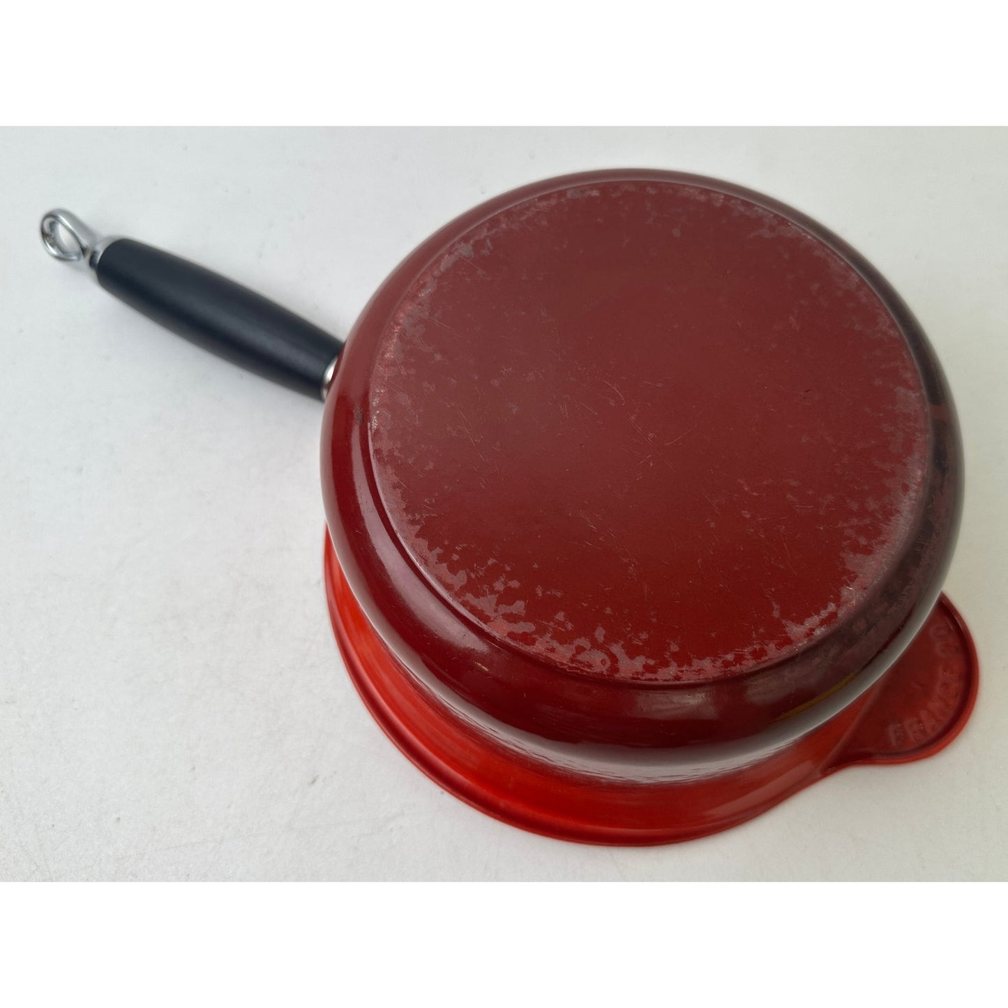 Vintage Le Creuset Red Enamel Cast Iron Saucepan Set