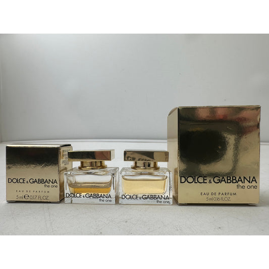 Dolce & Gabbana The One Eau de Parfum 5 ml Miniature Splash Perfume Lot (Set of 2)