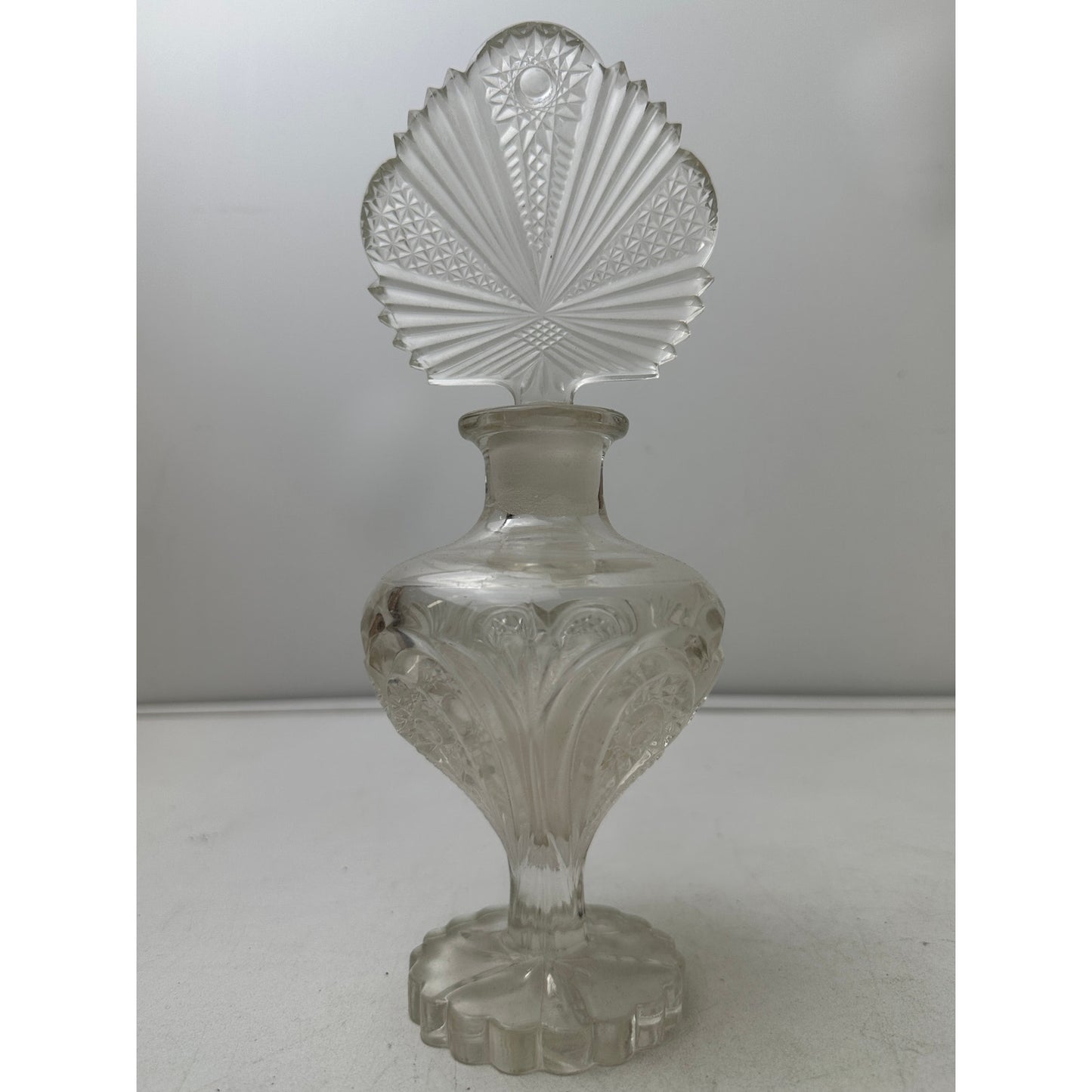 Pair of Vintage Imperial Glass Zippered Heart Cologne Bottles