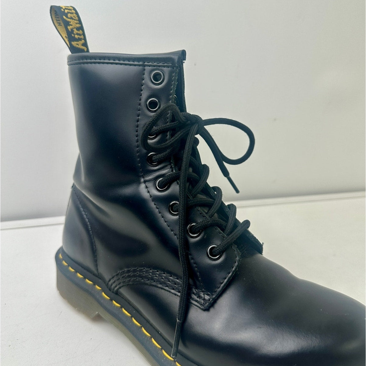 Dr. Martens 1460 Smooth Black Leather Combat Boots Women's Sz 8