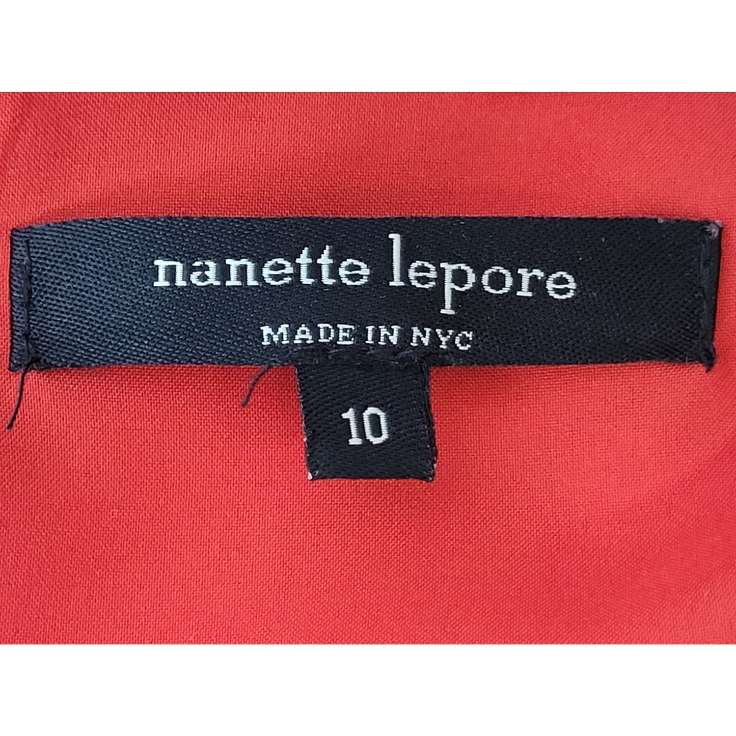 Nanette Lepore Red Purple Floral Sheath Dress Side Pleat Sz 10
